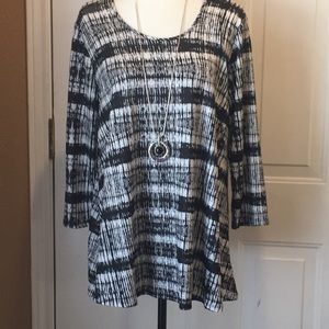 NWT Kim Rogers pullover blouse size XL